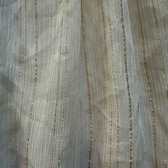 Sweet Boutons White Gold Sleeveless Summer Cotton Maxi Dress Handmade Teen 10 - Picture 4 of 6